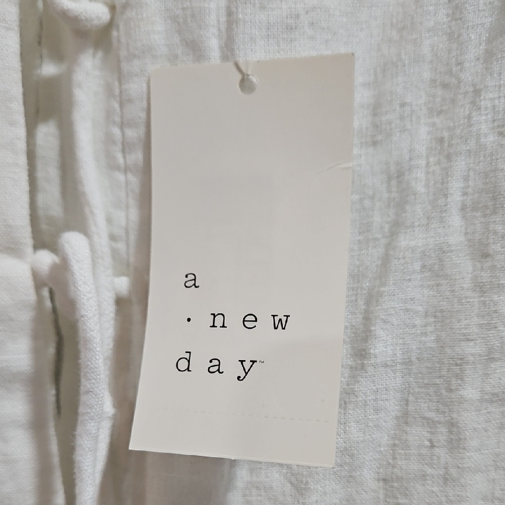 a new day Cream Lace-Up Tank Top - Picture 2 of 3